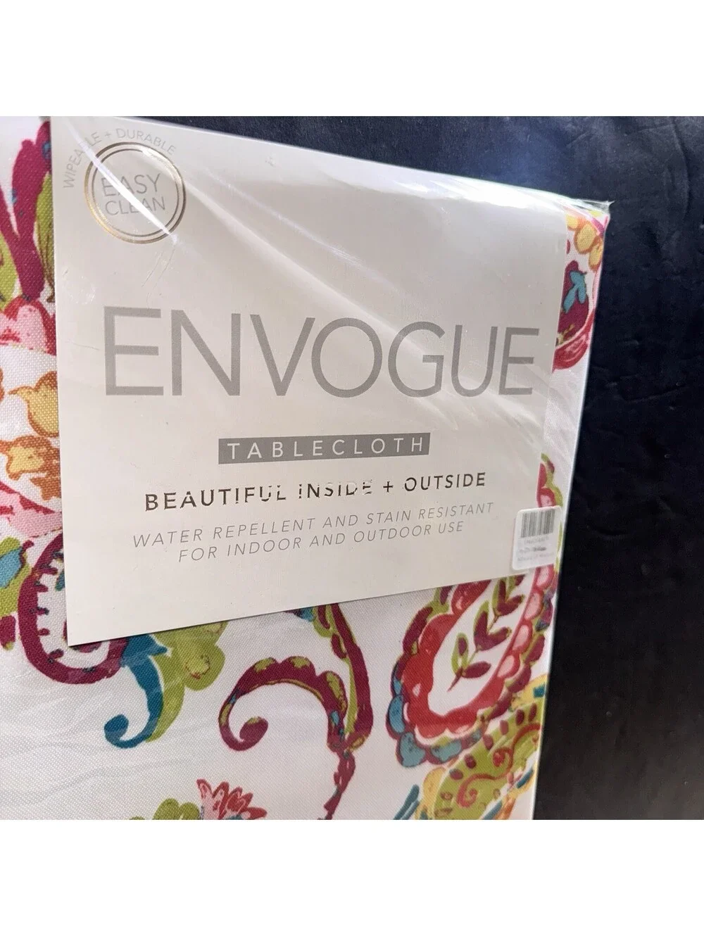 Envogue Tablecloth 60x84 Oblong Floral Paisley Indoor Outdoor Party Easy Clean